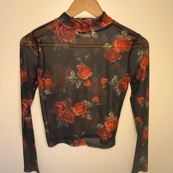 Urban kids sheer floral long sleeve tee - Picture 2 of 2
